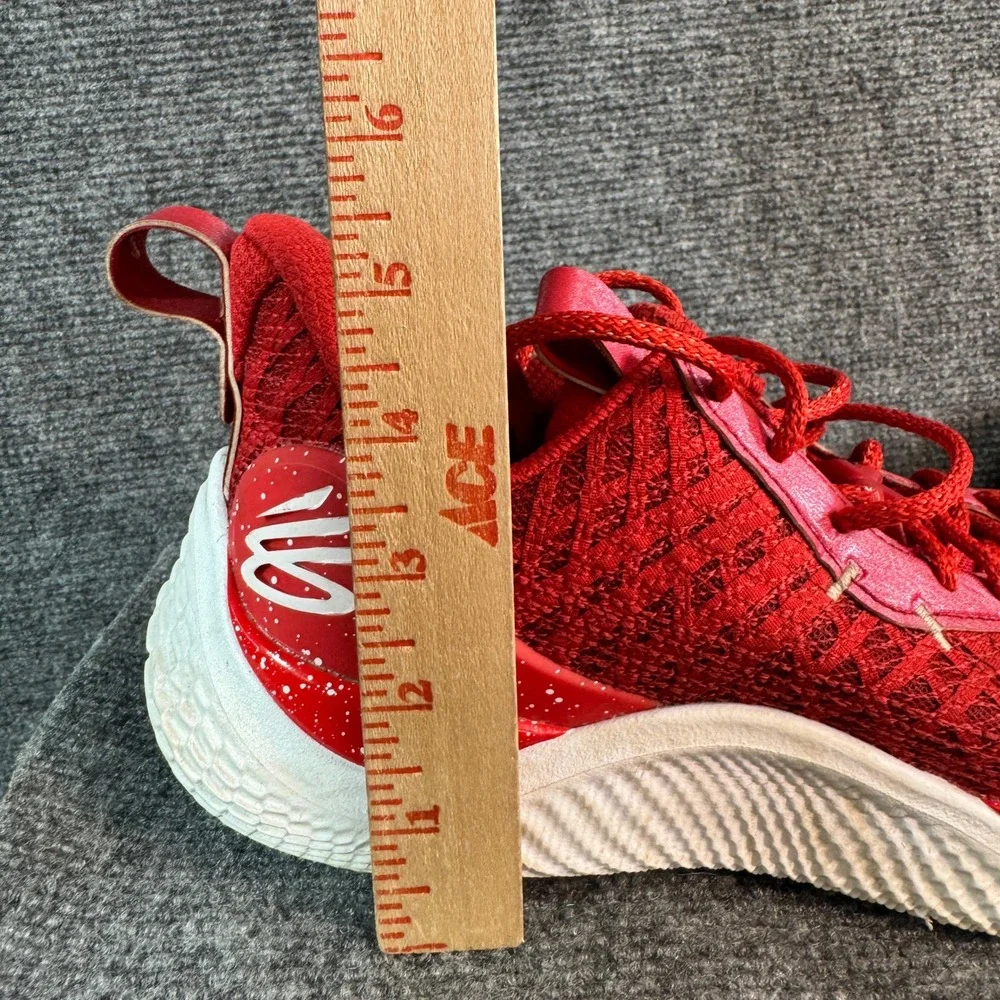 Under Armour Curry Flow 9 Red Basketball Shoes Sneakers 3024248-602 Mens 8.5